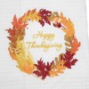 Decorative Towel Red Autumn Thanksgiving Wreath Fall Leaves Pumpkin C86100776-74 27.0 Inch Red Autumn Thanksgiving Wreath Fall Leaves Pumpkin Kitchen - 3 of 3