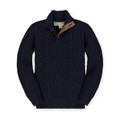 Hope & Henry Boys' Contrast Sweater with Elbow Patches, Kids