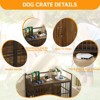 Dog Cage Furniture with Cushion, Heavy Duty Indoor Kennel for Medium to Large Dogs, with Rotating Feeder Bowls, 41"L x 23.6"W x 35.8"H, Brown - 4 of 4