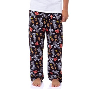 Tom and Jerry Men's Cheese Tossed Print Sleep Pajama Pants For Adults - 1 of 4
