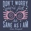 Mens Harry Potter Luna You’re Just As Sane as I Am Tank Top - 2 of 4