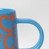 16oz Stoneware Emotional Support Coffee Mug Blue - Room Essentials™: Microwave & Dishwasher Safe Drinkware - 3 of 3