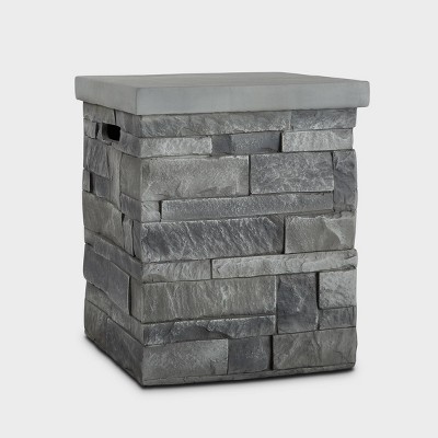 Ledgestone Tank Cover Gray - Real Flame