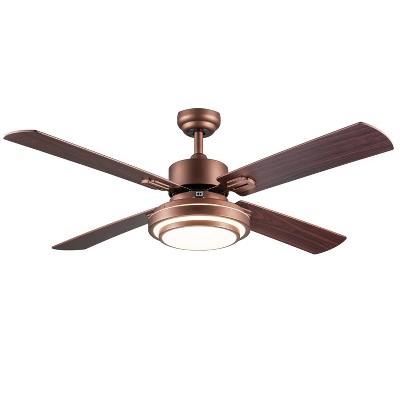 51" LED 4-Blade Adiar Integrated Ceiling Fan - River of Goods