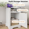Heynemo Farmhouse Nightstand with Charging Station, Tall Bedside Table with X-Shaped Design, Wooden Rustic End Table - 4 of 4