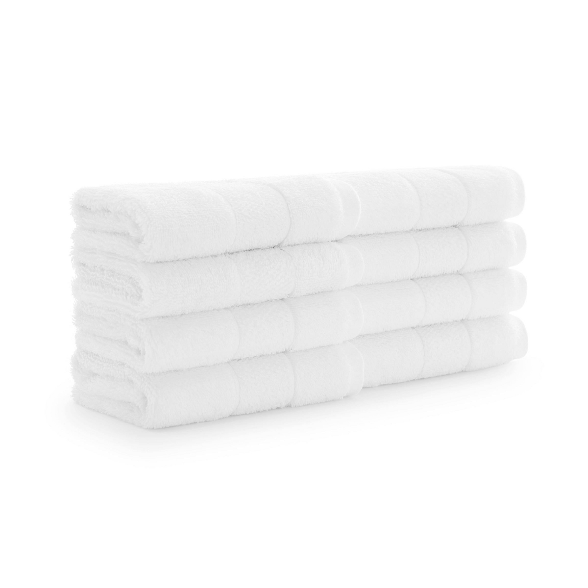 Aston & Arden Luxury Cotton Washcloths (600 GSM, 13x13 in., 8-Pack), Solid Color Block, White