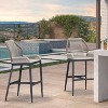 PURPLE LEAF 2 Pieces Bar Stools Patio Modern Rattan Barstools Aluminum Woven Tall Bar Chairs with Cushions for Outdoor Kitchen Island Garden - 2 of 4