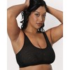 Curvy Couture Women's Sheer Mesh Bralette Black Hue XXL