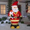 Gemmy Christmas Inflatable Firefighter Santa , 7 ft Tall, Multi - 2 of 4