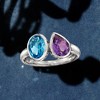 Ross-Simons 1.20 Carat Swiss Blue Topaz and .80 Carat Amethyst Toi Et Moi Ring in Sterling Silver - 4 of 4