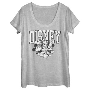 Women's Mickey & Friends Retro Black and White Group - 1 of 4