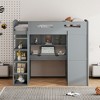 Full Size Loft Bed with Desk, 4 Drawers and 4 Shelves - 3 of 4