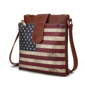 MKF Collection Josephine Vegan Leather Women’s FLAG Crossbody Bag by Mia K - 1 of 4