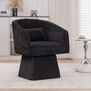 Dolonm Rotating Leisure Chair with Armrests, Made of Chenille Fabric and Equipped with Cushions, Suitable for Living Rooms and Bedrooms - 3 of 4