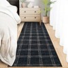 Washable Indoor Modern Living Room Area Rugs, Geometric Checkered Home Decor Carpet for Bedroom Dining Room Nursery - 2 of 4