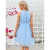 Maternity Halter Neck Dress Sleeveless Ruffle Flowy A-Line Mini Dresses - 2 of 4