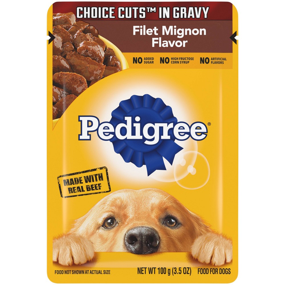 Pedigree Choice Cuts In Gravy with Beef in Filet Mignon Flavor Wet Dog Food - 3.5oz