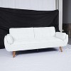 DOMETOUR 75 Inch Corduroy Loveseat Convertible Sofa, Adjustable Backrest Sofa Bed Sleeper for Living Room Bedroom Furniture - 4 of 4