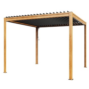 Mondawe 10x10FT Louvered Pergola Outdoor Aluminum Pergola - 1 of 4
