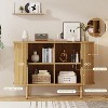 Sideboard Buffet Cabinet with Storage, Sliding Door Entryway Small Storage Cabinets for Kitchen, Living Room, Entryway - 4 of 4