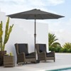 Hyleory 9'  Sunbrella with 8 ribs,Hyleory Tilt Market Patio Umbrella with Oval Ribs Iron Pole, Sturdy and Adjustable - 2 of 4