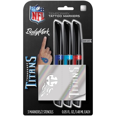 NFL Tennessee Titans Temporary Tattoo Marker - 3pk