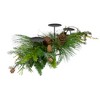 Northlight 32" Brown and Green Artificial Pine Cone and Pine Needle Christmas Candle Holder - 2 of 4