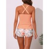 INSPIRE CHIC Women's Criss Cross Strappy Pattern Drawstring Boyshorts Bottoms Swimwear Suits Bikini Sets 2 Pieces - 3 of 4