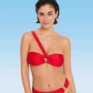 Women's O-Ring Bandeau Bikini Swimsuit Top - LSCN by LASCANA - 1 of 4
