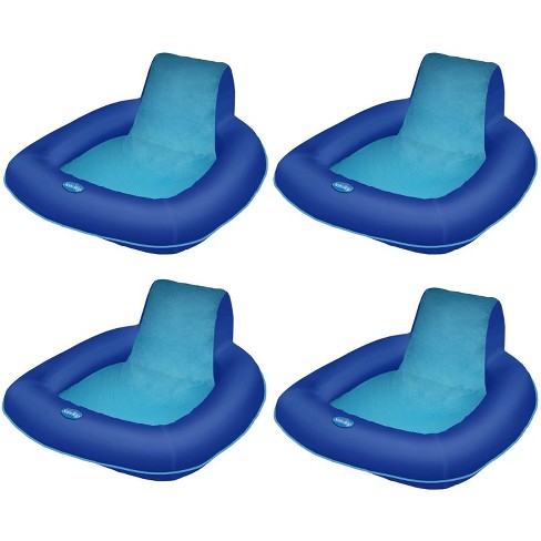 Swimways Spring Float Sunseat Floating Pool Lounge Chair 4 Pack 13017