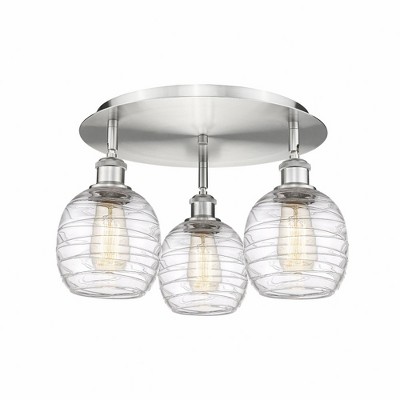 Belfast - 3 Light Flush Mount In Industrial Style-9.5 Inches Tall and 17.75 Inches Wide