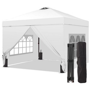 Ainfox 12ft x12ft Pop Up Canopy Outside Canopy, Patented One Push Tent Canopy with Wheeled Carry Bag, Bonus 8 Stakes and 4 Ropes - 1 of 4
