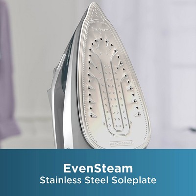 Black and Gray 1200 Watt Aluminum Steam Iron with Cord Reel