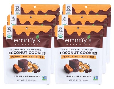 Emmy's Organics Chocolate Covered Peanut Butter Coconut Cookie Bites ...