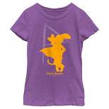 Girl's Puss in Boots: The Last Wish Yellow Silhouette T-Shirt