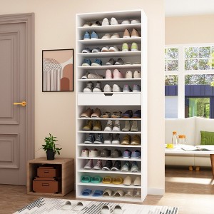 Famapy White Shoe Rack Multi Layer Shelf Entrance Storage Shoe Cabinet Organizer - 1 of 4