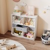Kids Bookshelf, 3-Tier Toy Storage Cabinet Toy Chest, Multifunctional Storage Chest for Nursery, Children's Room, Bedroom, School - 2 of 4