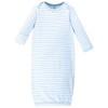 Touched by Nature Baby Boy Organic Cotton Long-Sleeve Gowns 3pk, Whale, 0-6 Months - 3 of 4