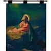 Manual Woodworkers and Weavers Garden of Gethsemane Wall Hanging with Finial Rod, 26x36 Inches, Woven Christian Tapestry Decor - 2 of 3
