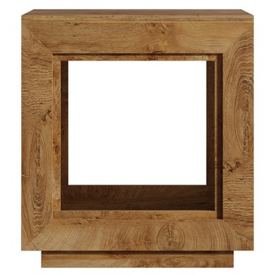Wooden Square Side Table/End Table Storage Nightstand for Bedroom and Living Room 25.6"H*23.62"L*15.75"D