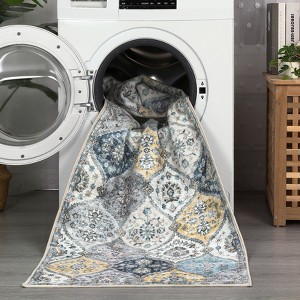 Area Rug, Rugs for Living Room, Washable Vintage Rugs for Entryway, Traditional Floor Cover,Kitchen Distressed Non Slip Mat for Bedroom Dining Room - 1 of 4