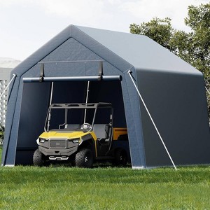 GustoWave Waterproof Outdoor Storage Shed Carport for Motorcycle, Garden Tools - 1 of 4