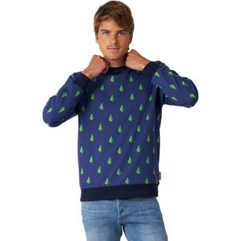 OppoSuits Men's Christmas Sweater - Treedee - Blue