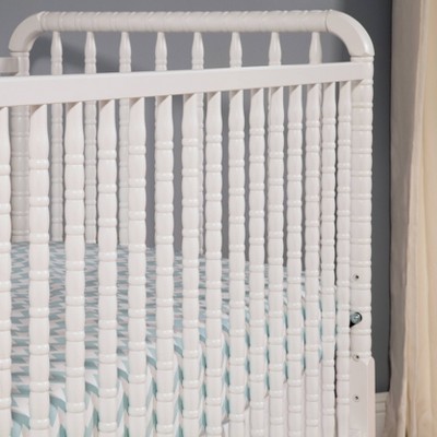 White Pine Wood 3-in-1 Convertible Crib with Wheels