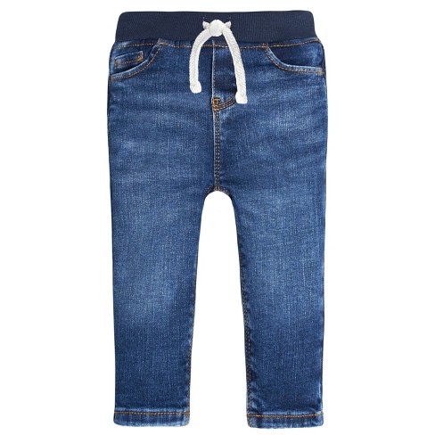 Gerber Infant Denim Rib Waist Skinny Jeans, Blue, 0-3 Months : Target