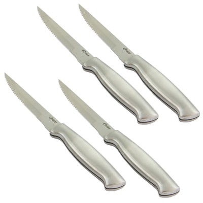 Oster Baldwyn 4 Piece 4.5 Inch Stainless Steel Steak Knife Set