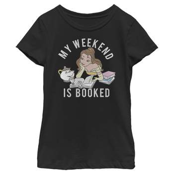 Girl's Beauty and the Beast Belle My Weekend Is Booked T-Shirt