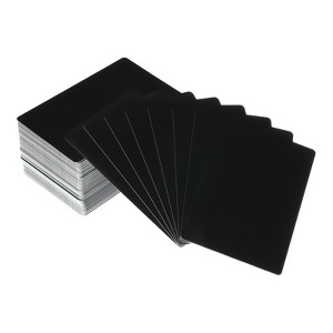 Unique Bargains Metal Blank Laser Engrave Printable DIY Business Name Cards 100 Pcs - 1 of 4