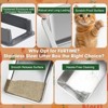 Stainless Steel Cat Litter Box with Dual Filter, High Sides, 18L Capacity for Kittens, Ferrets, Rabbits & Small Pets - 4 of 4