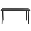 vidaXL Patio Table Dark Gray 59.1 in.x35.4 in.x28.3 in. Steel - 2 of 4